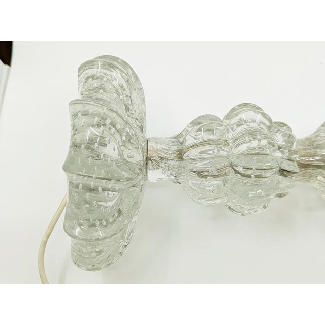 Metal Murano Glass Clear Bulicante Lamp from Barovier and Toso, 1940s For Sale - Image 7 of 15