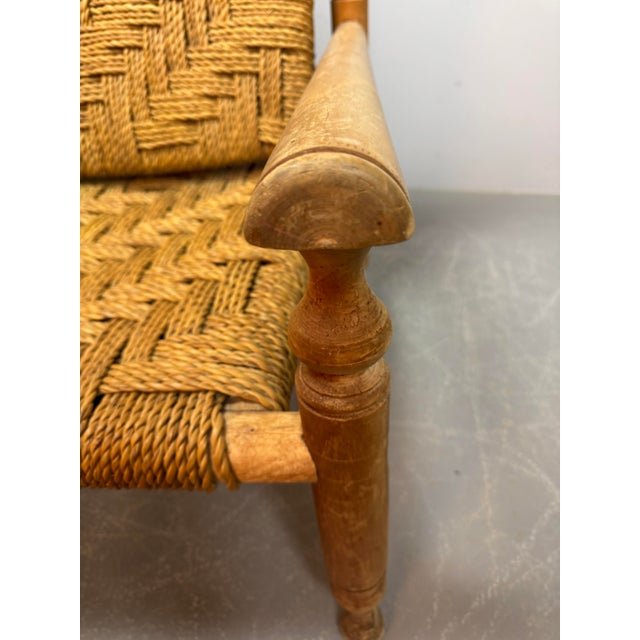 Beech Wood Easy Chairs with Sisal Rope Wickerwork, 1960s. The frame of the chairs are build out of ashwood and come with a...