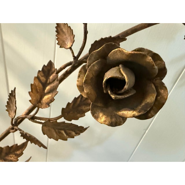 Mid 20th Century Vintage Italian Gilt Tole Sconce For Sale - Image 5 of 10