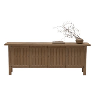Brutalist Architectural Oak Sideboard, 1970 For Sale