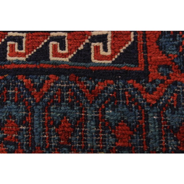 1970s 1970s Semi Vintage Tribal Soumakh Wool Rug - 6'4" X 8'6" For Sale - Image 5 of 9