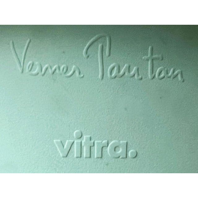 Mid-Century Modern Panton Junior Kids Chairs by Verner Panton Vitra, Turquoise + Orange - a Pair For Sale - Image 9 of 11