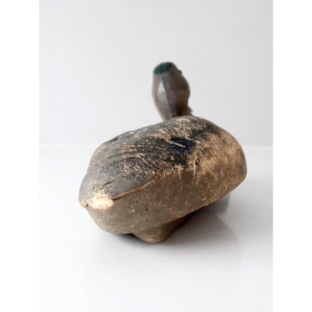 Vintage Hand-Painted Mallard Duck Decoy Folk Art For Sale - Image 6 of 15