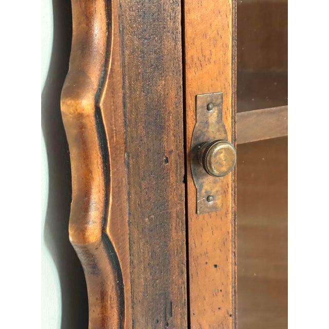 1950s Solid Wood Rustic Two Shelf Wall Corner Unit, Circa 1950s For Sale - Image 5 of 8