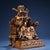 Antique Chinese Gilt Bronze Dragon King Statue With Polychrome Paint For Sale In Los Angeles - Image 6 of 10