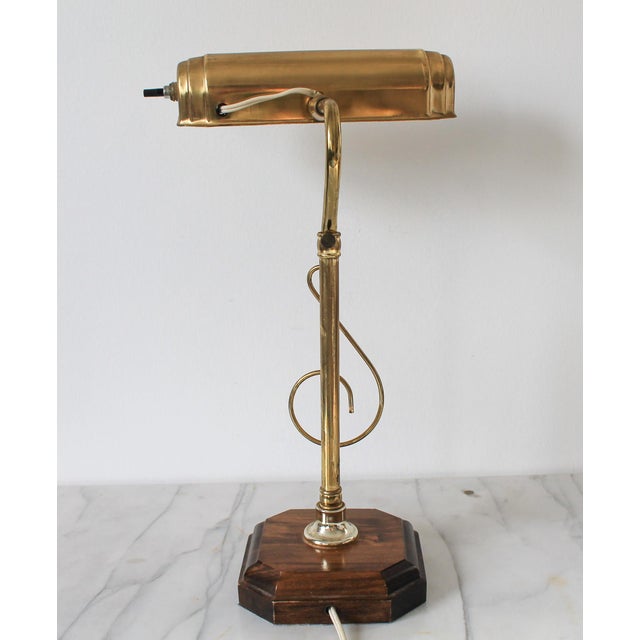 Vintage Brass Adjustable Musical Note Piano Lamp For Sale - Image 17 of 18