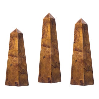 Amber Shell Obelisks - Set of 3 For Sale