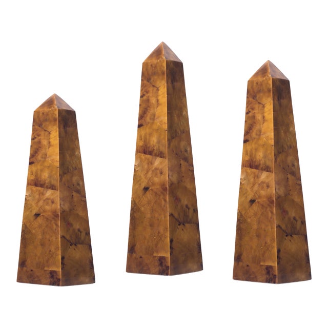 Amber Shell Obelisks - Set of 3 For Sale