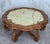 Wood 19th Green Onyx Fleur Form Top with Oak Legs Coffee Table For Sale - Image 7 of 18