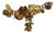 Large Brutalist Brass Chandelier with Floral Decoration, 1970s For Sale