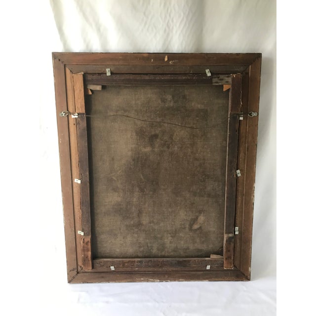 Wood Late 1800's Oil on Canvas Painting For Sale - Image 7 of 8