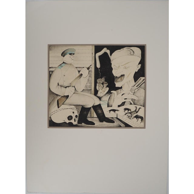 Mikhail Chemiakin, the Guard, 1980, Lithograph For Sale - Image 5 of 5