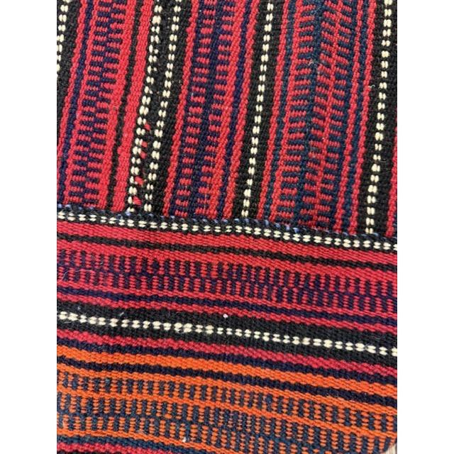 Mid-Century Modern Multicolor Stripe Turkish DecorativeKilim Flatweave Small Rug For Sale - Image 4 of 6