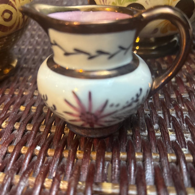 Victorian Pretty Antique English Copper Luster Pitchers Circa 1880- Set of 3 For Sale - Image 3 of 6