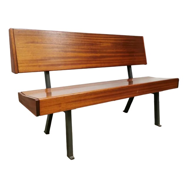 Vintage Dutch Bench in Style of Dom Van Der Laan For Sale