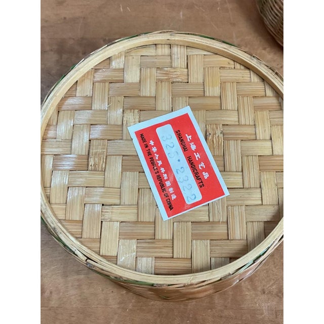 Wood Vintage Shanghai Weave Frog Basket For Sale - Image 7 of 12