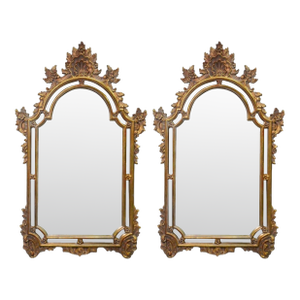 Continental, Giltwood, Arched Wall Mirrors, Usa, 20th C.