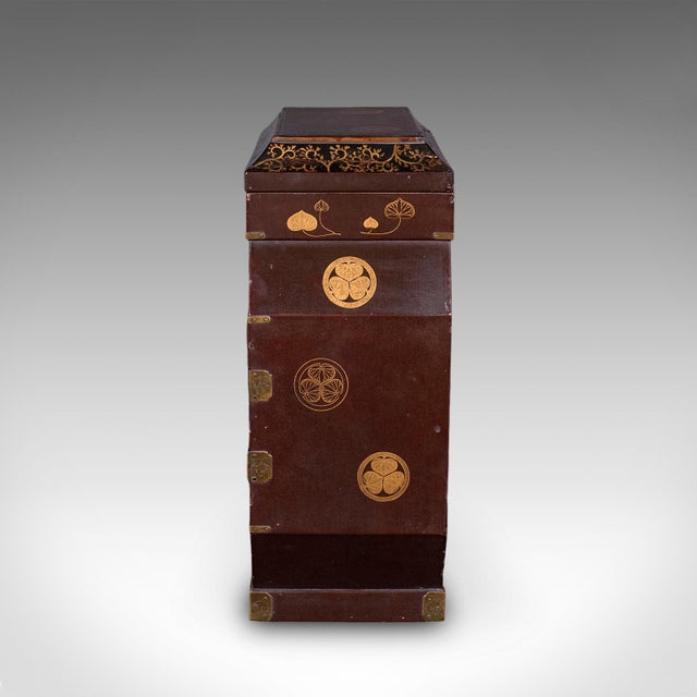 Brown Antique Meiji Table Box, Japanese, Lacquered, Loose Leaf Tea Case, Victorian For Sale - Image 8 of 12
