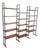 Vintage Italian Triple Modular Bookcase in Teak and Metal, 1960s For Sale