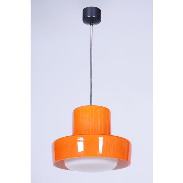 Mid-Century Glass Chandelier by Š. Tabery for Opp Jihlava, Czech, 1960s For Sale - Image 12 of 12