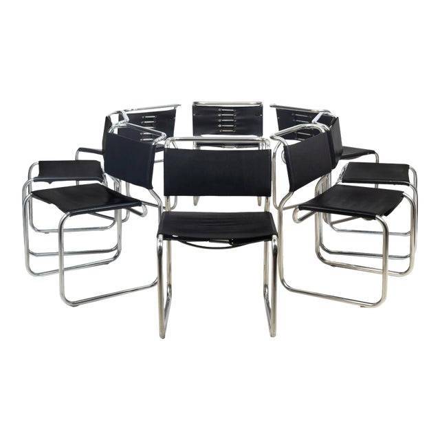 Rare Set of 8 Mid Century Modern “ch66" Dining Chairs by Nicos Zographos For Sale