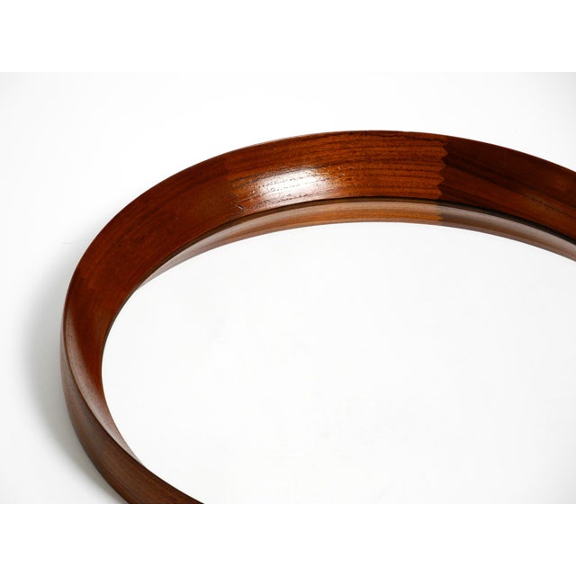 Danish Round Teak Wall Mirror, 1960s For Sale - Image 6 of 15
