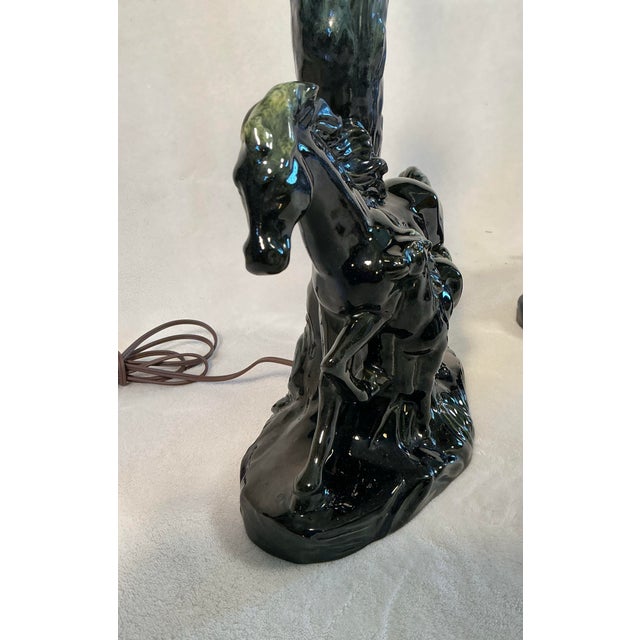 Ceramic Pair 1950s Phil-Mar Vintage Mid Century Modern Table Lamps Mare & Colt Horse For Sale - Image 7 of 12