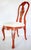 Late 20th Century Vintage Chinoiserie Red Silver Leafed Dining Chairs, Set of 6 For Sale - Image 5 of 12