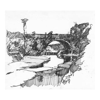 1950s Norman Kent Brigde Landscape For Sale