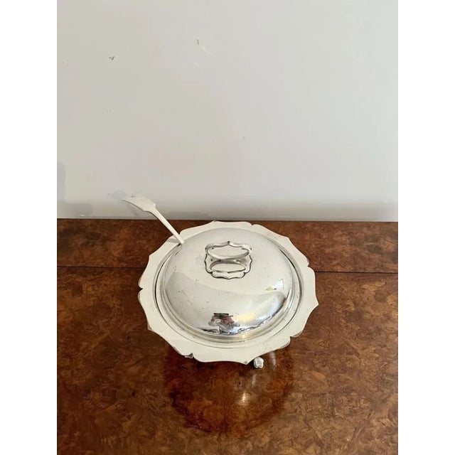 Edwardian Silver Plated Tureen by Mapping and Webb, 1900s For Sale - Image 9 of 10