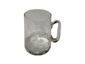 Vintage Glass Mug with Sailboat Etchings