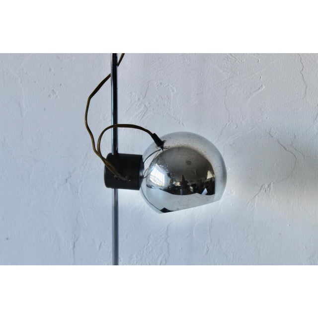 Fabulous vintage Atomic Modern Black and Chrome "Eyeball" adjustable spot light desk table lamp in the style of Robert...