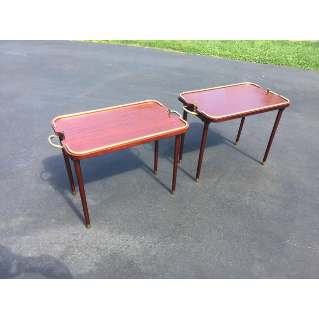 Scheibe MidCentury Folding Tray Tables A Pair Chairish