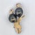 Bochic “Orient” Vintage Ruby & Black Tahiti Pearl Brooch Set In 18K Gold & Silve For Sale - Image 4 of 6
