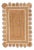 6'x9' White Trim Jute Scallop Braided Handmade Rug For Sale