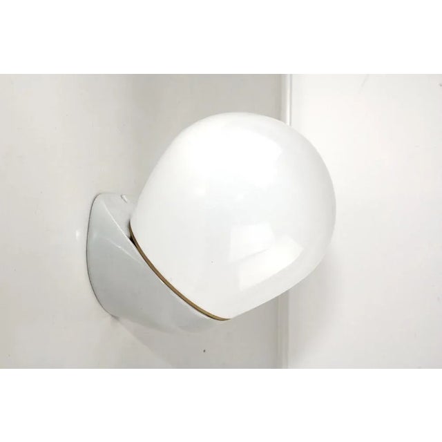 Porcelain Wall Lamp from Wagenfeld, 1950s, in Good conditions. Designed 1950 to 1959 European Plug (up to 250V).The wiring...