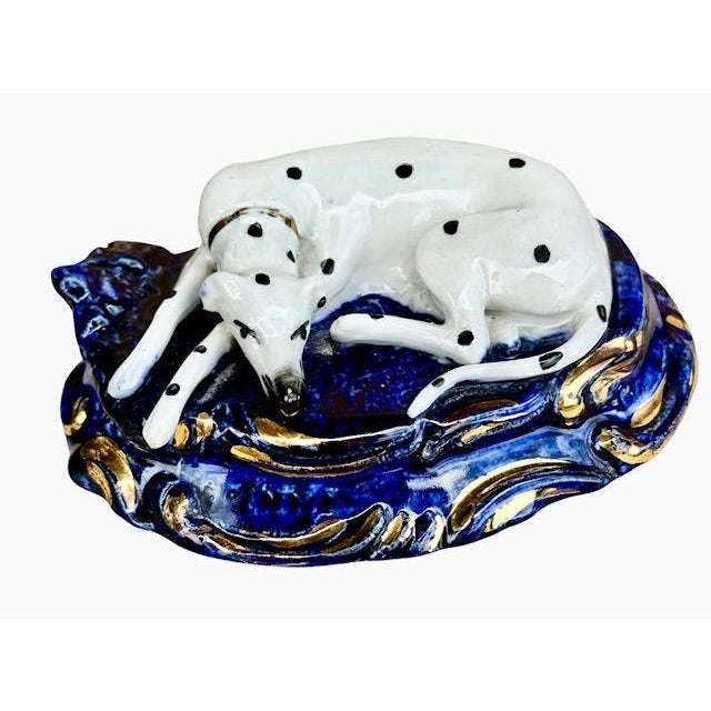 English 19th Century English Staffordshire Dalmatian Figurines - Pair For Sale - Image 3 of 8