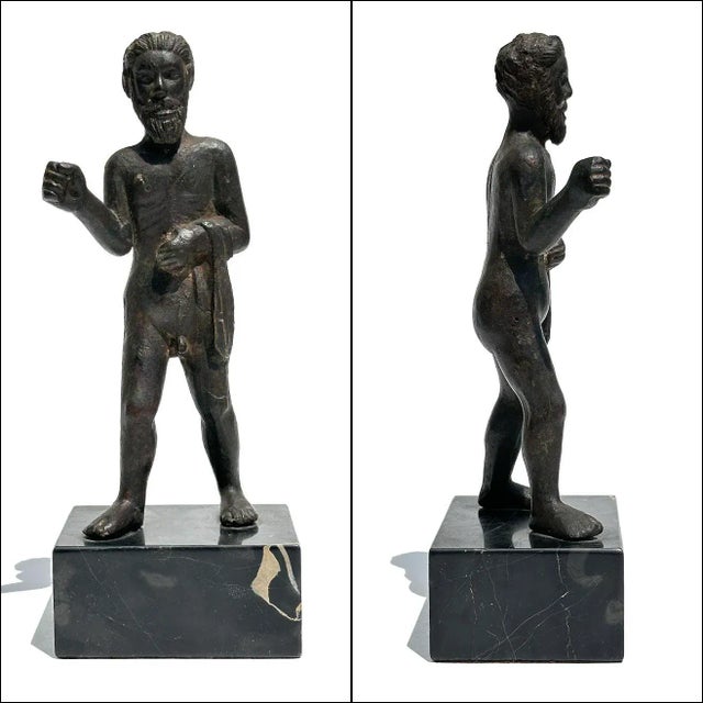 Terrific old sculpture of uncertain age and origin. Appears to be of Grand Tour vintage, late 19thC. Maker not known....