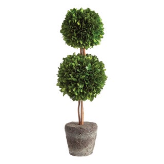 Boxwood Double Sphere Topiary Drop-In 20" For Sale
