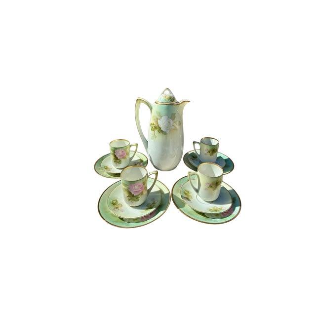 Art Nouveau Early 20th Century r.s. Germany Chocolate Tea Set - 13 Piece For Sale - Image 3 of 4