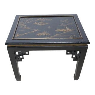 Gilded Chinoiserie Style Side Table For Sale