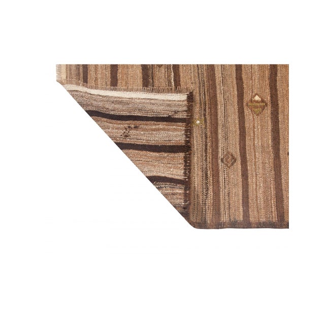 1960s Vintage Brown Turkish Kilim Rug - 6`6" X 11`0" For Sale - Image 5 of 6