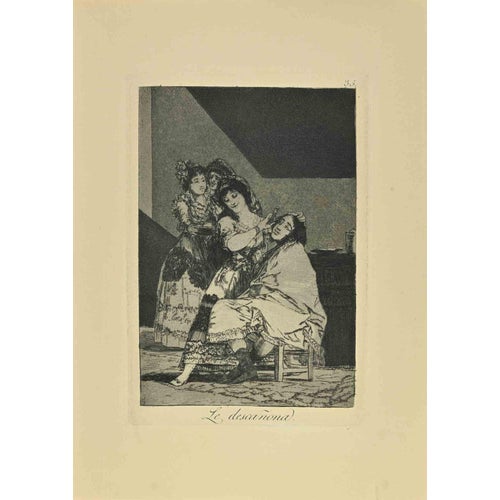 Francisco Goya, Le Descanona, 6th Edition, 1881, Etching For Sale