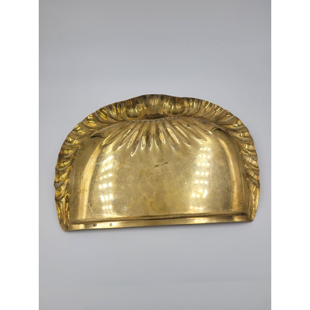 Art Nouveau Antique English Art Nouveau Brass Crumb Tray by Joseph Sankey & Sons For Sale - Image 3 of 11