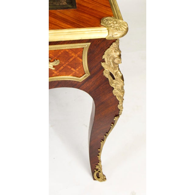 19th Century Louis Revival Ormolu Mounted Bureau Plat Desk For Sale - Image 10 of 18