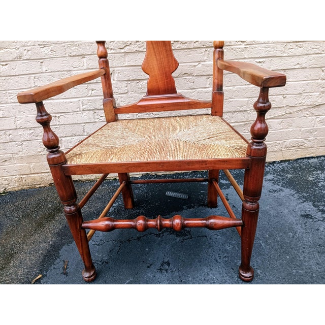 Timeless Elegance: Pair of Vintage Queen Anne Style Mahogany Armchairs For Sale - Image 9 of 12