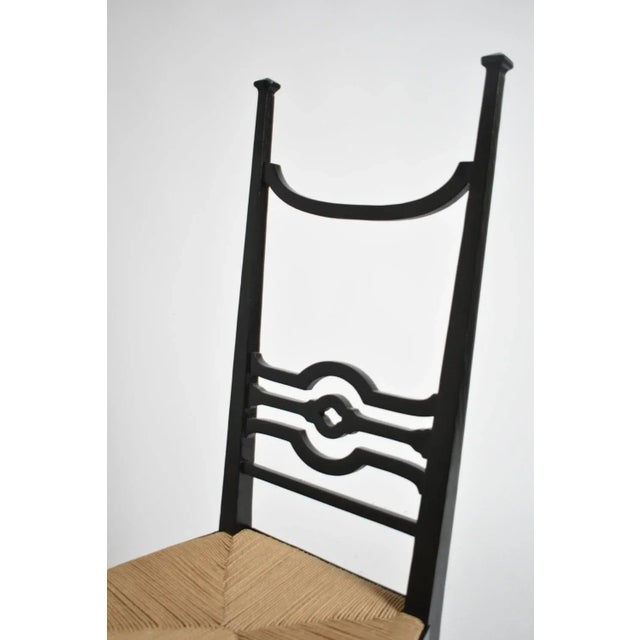 Arts & Crafts Ebonised Wood Fireside Chair, 1900s For Sale - Image 4 of 5