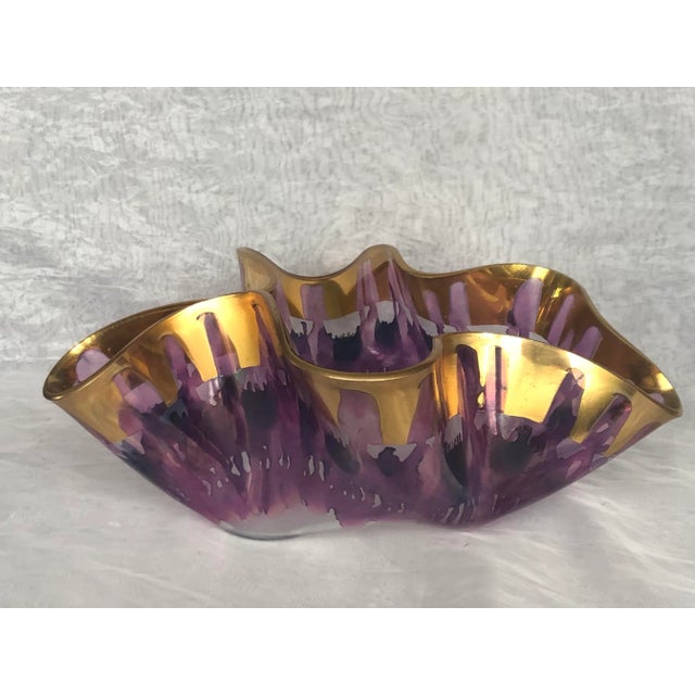 Laurel Fyfe Laurel Fyfe Art Glass Sculpture Bowl For Sale - Image 4 of 12