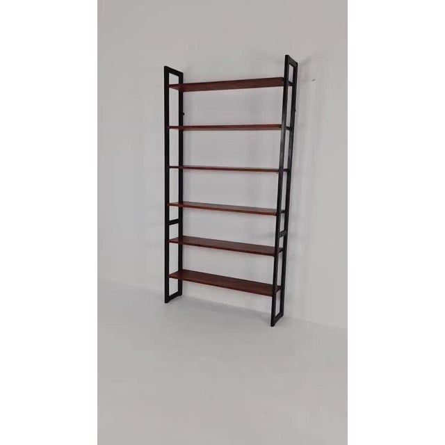 Vintage Teak Library Book Shelf-System by Jussi Peippo for Asko, 1960s For Sale - Image 12 of 12
