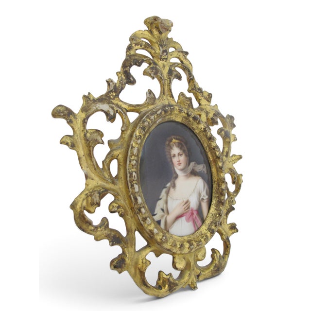 Queen Louise of Prussia Miniature Gustav Richter Antique Gilt Framed Painting For Sale - Image 4 of 12